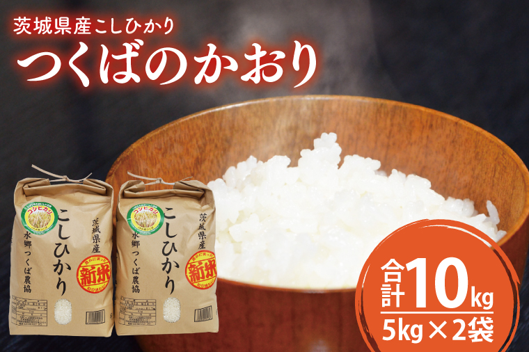 20-02 茨城県産こしひかり つくばのかおり（5kg×2）【コシヒカリ 米 コメ お米 ごはん 旨味 阿見町 精米】