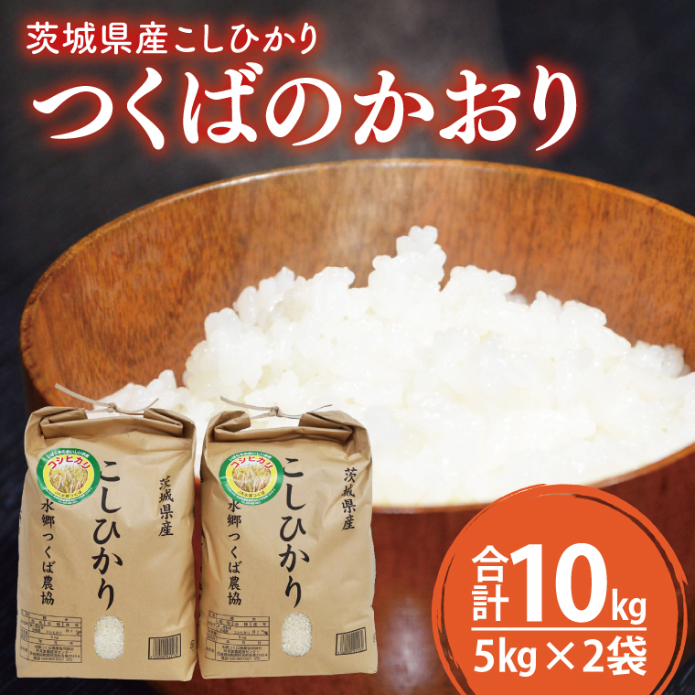 茨城県産こしひかり つくばのかおり 10kg（5kg×2）【コシヒカリ 米 コメ お米 ごはん 旨味 阿見町 精米】(20-02-1)
