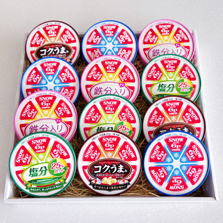 工場直送 雪印 メグミルク 6P チーズ 詰め合わせ セット 12品 人気 カルシウム 鉄分 塩分カット 食べ比べ  乳製品 加工品 冷蔵 送料無料(02-05)