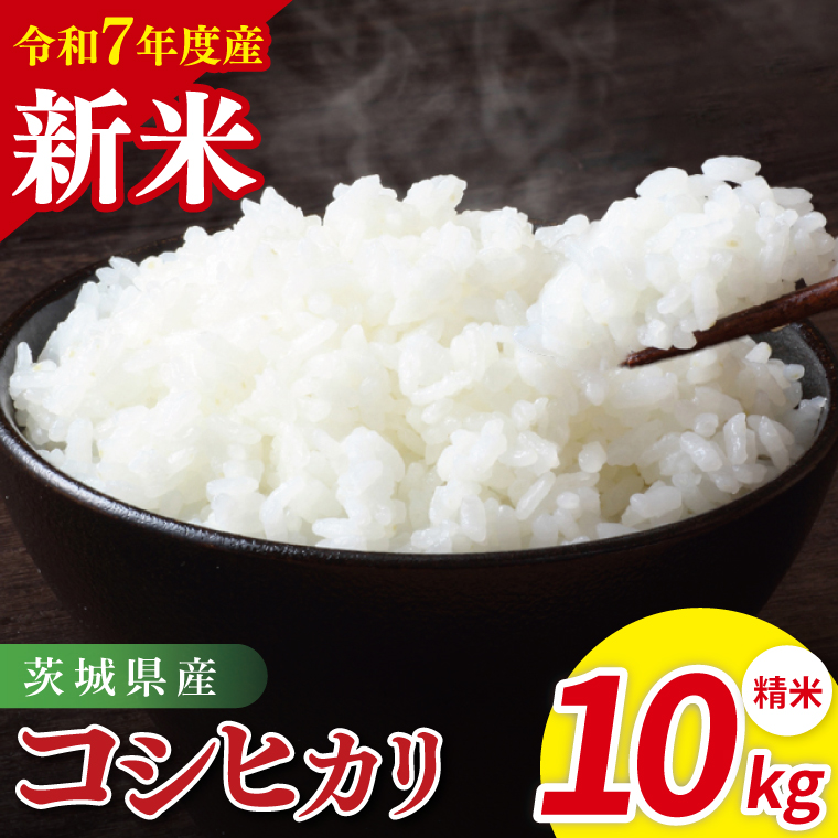 【先行予約】令和7年産 茨城県産コシヒカリ　精米　10kg（5kg×2）【お米 米 こしひかり ごはん 茨城県】（85-12）