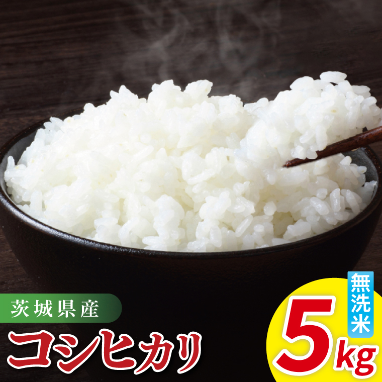 茨城県産コシヒカリ　無洗米　5kg｜無洗米 定期便 お米 米 こめ コメ ごはん 白米 阿見町 茨城県 茨城県産 茨城県産米 安心 安全 送料無料 国産 人気 数量限定 高評価（85-14）