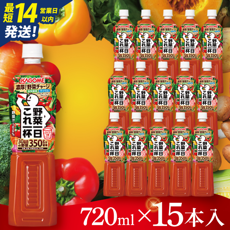 カゴメ野菜一日これ一杯 720ml×15本｜KAGOME 野菜 果実 おいしい 手軽 ジュース 飲料 野菜ジュース（93-214）
