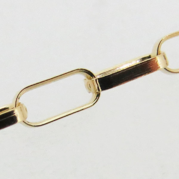 K18 ボリュームクリップチェーンロングネックレス（70cm）｜アクセサリー 18金 ホワイトデー ファッション おしゃれ 小物 ギフト フォーマル カジュアル 国産（36-18）