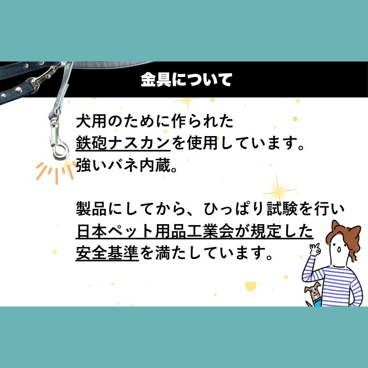 『ギラギラ・浅葱ブルー』犬用光るリード/特注高輝度反射材使用【小型犬用10キロまで】｜散歩 愛犬 夜散歩 阿見町 茨城県（40-31）