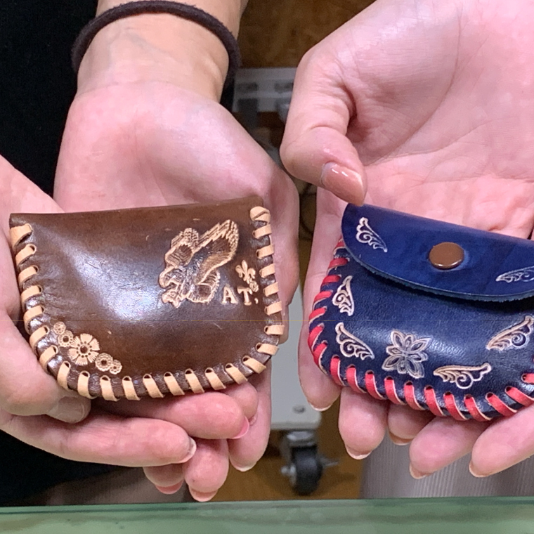 商品券【レザークラフト体験 コインケース制作（一名様で１個）編】手作り 革小物 体験チケット ワークショップ ギフト プレゼント 初心者OK ハンドメイド（104-03）