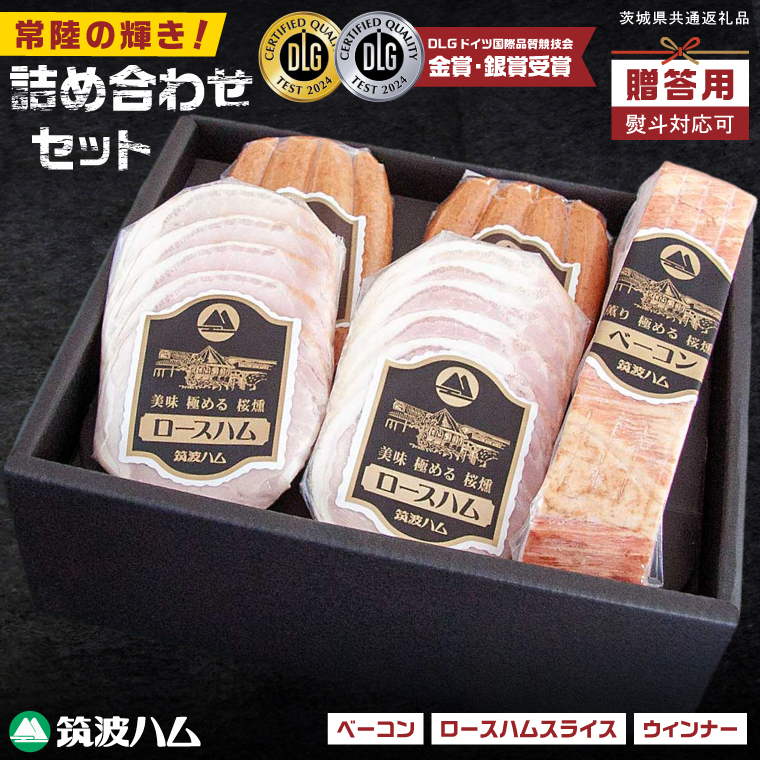 常陸の輝きDLG コンテスト 受賞 商品 詰め合わせ【贈答用(熨斗対応可)】豚肉 お取り寄せ グルメ 人気 冷蔵 詰め合わせ ギフト おかず ご当地グルメ ディナー 食べ比べ パーティー【茨城県共通返礼品/つくば市】（106-10）