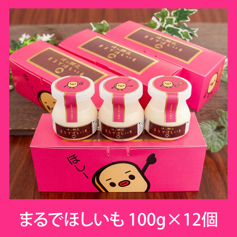 まるでほしいも 100g×12個  (ほしいもクン特製 化粧箱入り 1箱 (3個入り)×4個) 干し芋風 さつまいもスイーツ しっとり 食感 甘い おやつ 人気 お菓子 お取り寄せ【茨城県共通返礼品/つくば市】（106-23）