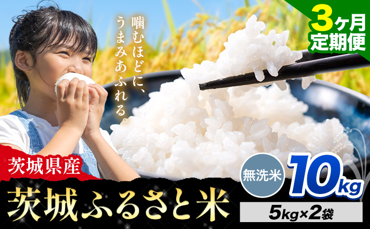【3か月定期便】米 茨城 ふるさと米 無洗米 10kg《申込月の翌月より出荷開始》茨城県 河内町 米 国産 お米 おこめ お弁当 おにぎり