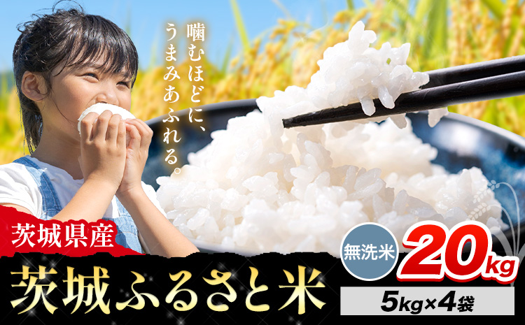 米 茨城 ふるさと米 無洗米 20kg《7-14日以内に出荷予定(土日祝除く)》茨城県 河内町 米 国産 お米 おこめ お弁当 おにぎり