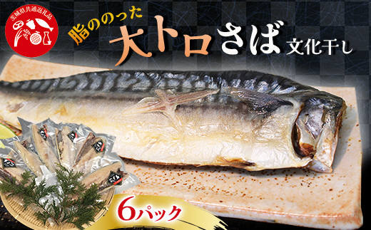 大トロさば文化干し6パック(茨城県共通返礼品・神栖市産)【配送不可地域：離島・沖縄県】【1438634】