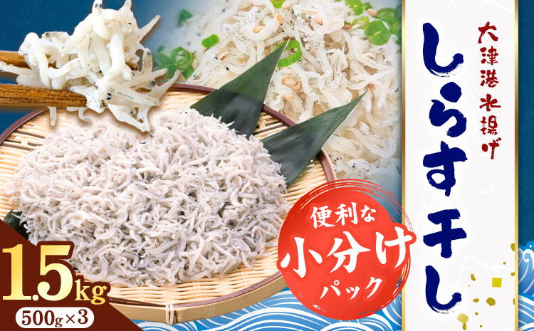 しらす干し 小分け 大津港水揚げ しらす 1.5kg (茨城県共通返礼品：北茨城市) 川崎水産有限会社 《30日以内に出荷予定(土日祝除く)》しらす干 小分けパック 減塩 茨城県 河内町【配送不可地域あり】（沖縄・離島）