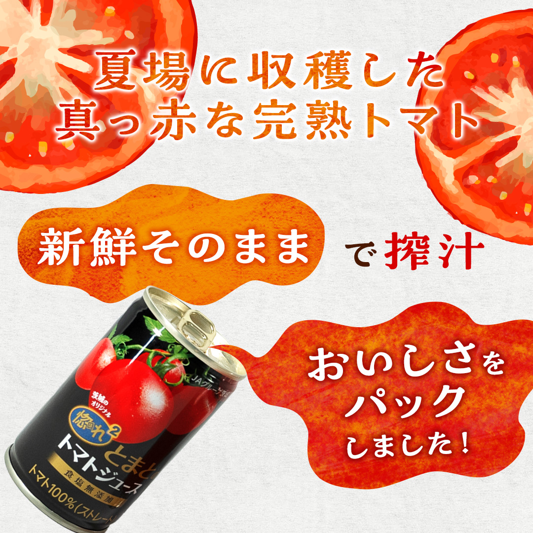 惚れぼれとまとの トマトジュース ( 無塩 ) 1箱 30本入 とまと ジュース 完熟トマト 健康 美容 茨城県産 食塩無添加 野菜ジュース [AA010ya]