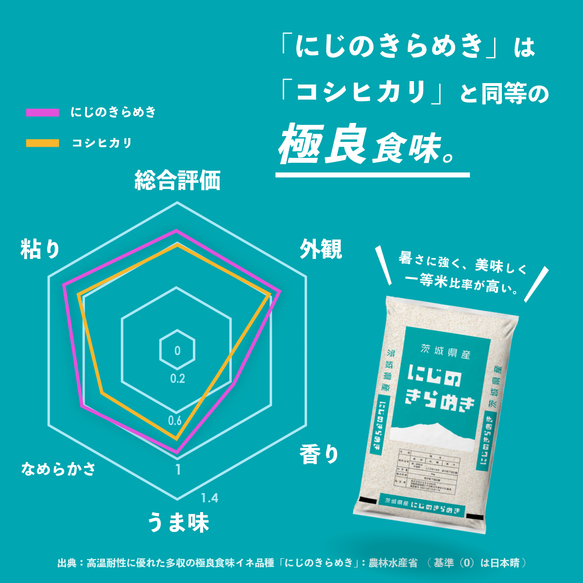 【1月発送】2品種 食べ比べ 10kg  (5kgx2袋) 令和7年産 茨城県産 コシヒカリ にじのきらめき 白米 精米 茨城県 八千代町 お米 米 [SF585yai]