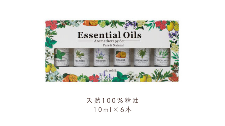 エッセンシャルオイル 天然100％ 精油 10ml × 6本 ( ペパーミント