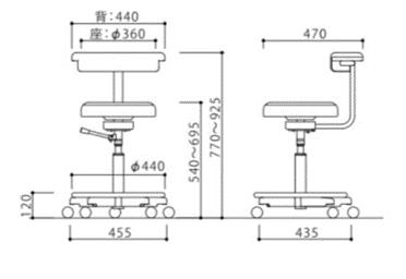 ワーキングスツール ホワイト ／ 抗菌 耐アルコール 防汚加工 イス デスクチェア コンパクト スタイリッシュ スツール 家具 ビニールレザー 組み立て不要 茨城県 五霞町