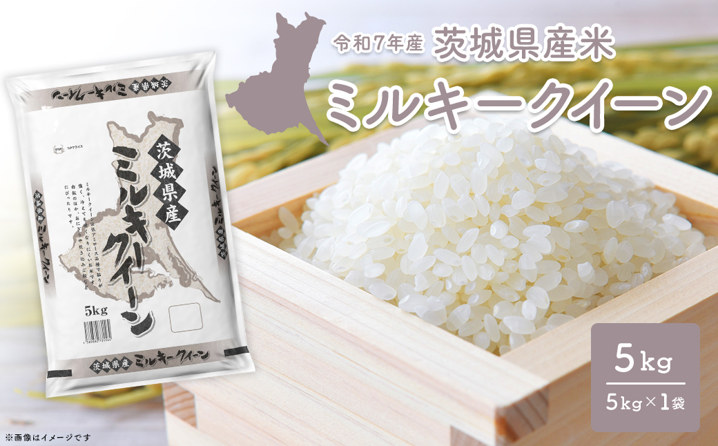 【令和7年産/白米】 ミルキークイーン 令和7年産 5kg×1袋 茨城県産 小分け 人気 K2660