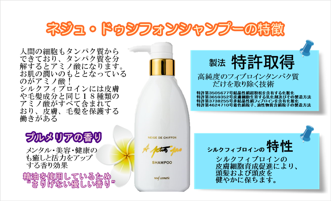 【隔月定期便】2ヶ月に1回のお届け ネジュ・ドゥ・シフォンシャンプー1000ｍl＜全6回コース＞