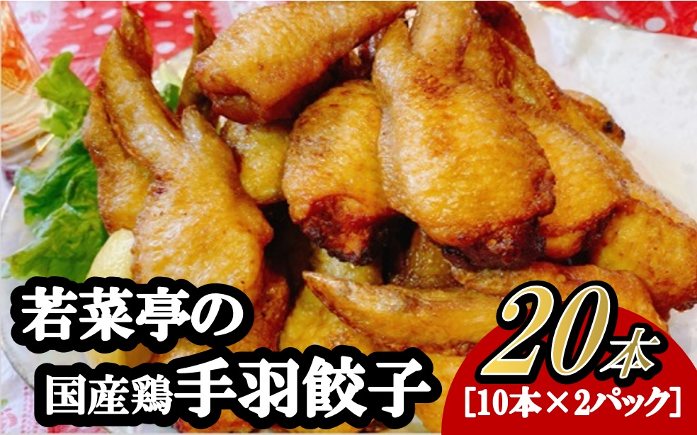 若菜亭の「手羽先餃子」20本セット（国産） ※生冷凍