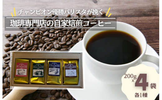 D-6b ジャパンバリスタチャンピオンシップ優勝者のいる珈琲専門店の自家焙煎コーヒー（レギュラー・袋）【つくば市×牛久市×龍ケ崎市×利根町共通返礼品】