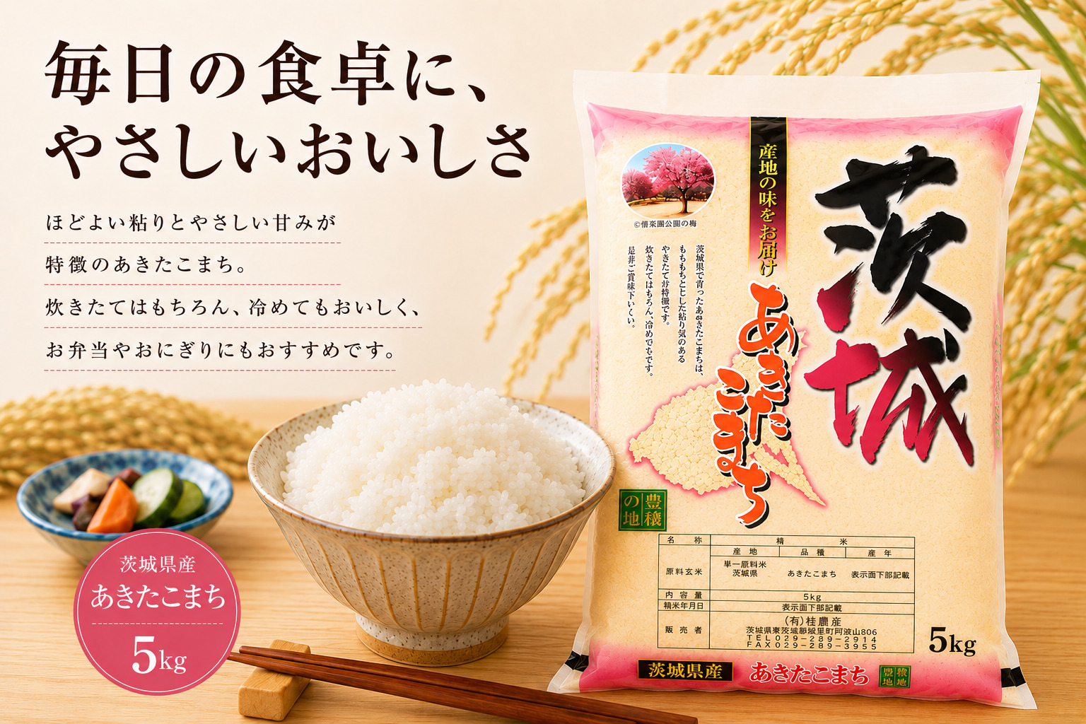 あきたこまち 5kg （茨城県共通返礼品・ひたちなか市産）
