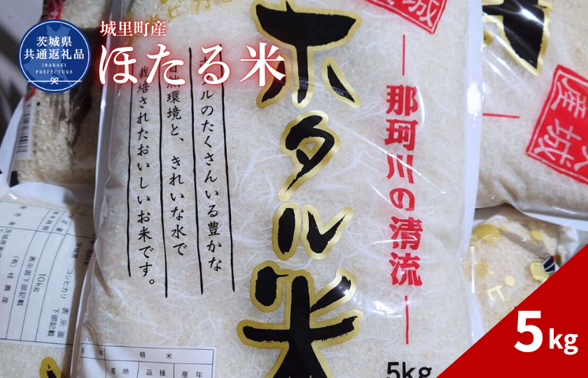 ほたる米 5kg（茨城県共通返礼品・城里町産） / 米 こめ コメ お米 おこめ ほたる米 白米 精米 ごはん ご飯 令和7年産 5kg 茨城県 城里町 利根町