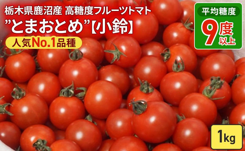栃木県 鹿沼産 高糖度 フルーツトマト ”とまおとめ” 人気No.1品種 【小鈴】 1kg野菜 ※2025年12月下旬～2026年6月上旬頃に順次発送予定
