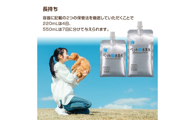 水 水素水 ペットの水素水 550mL×10本 1箱 ミネラルゼロ 犬用 猫用 散歩 持ち運び 飲み切りサイズ ペット用品 下部尿路ケア 保存水 アルミ容器 備蓄用 災害時