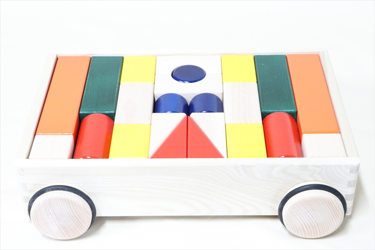 木製おもちゃ 引車積木