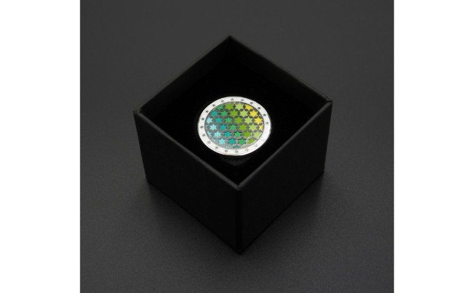 オリジナル ゴルフマーカー（grad）◇ ゴルフ用品 民芸品 工芸品 伝統技術 雑貨 日用品 オリジナル デザイン 純銀製 七宝焼 プレゼント 記念品 
