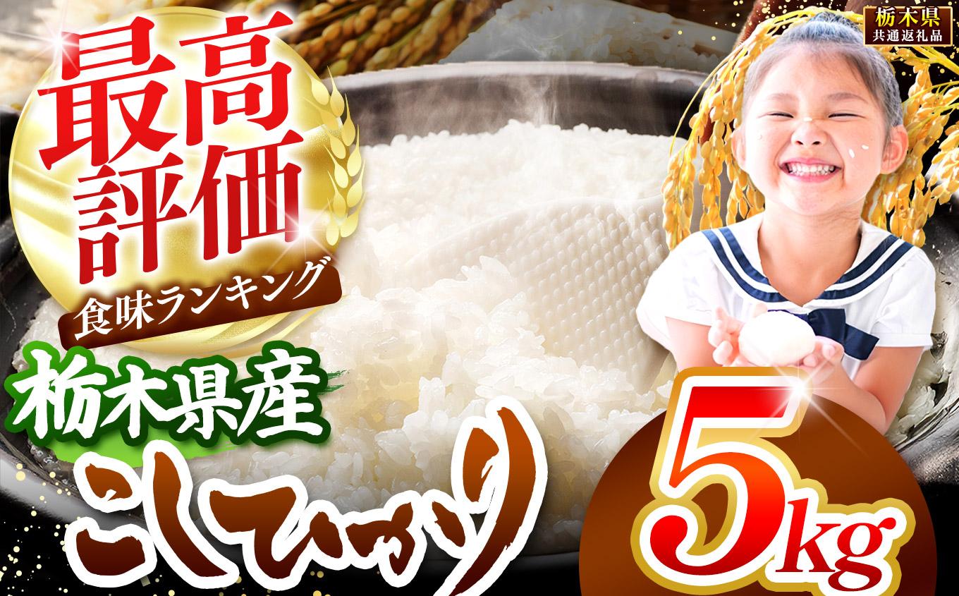 栃木県産コシヒカリ白米 5kg【栃木県共通返礼品】