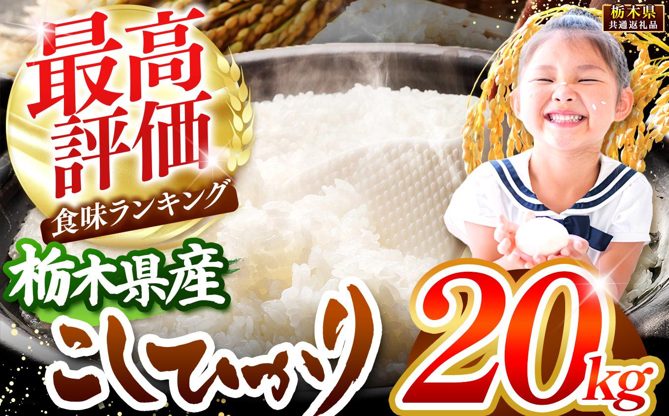 栃木県産コシヒカリ白米 20kg【栃木県共通返礼品】