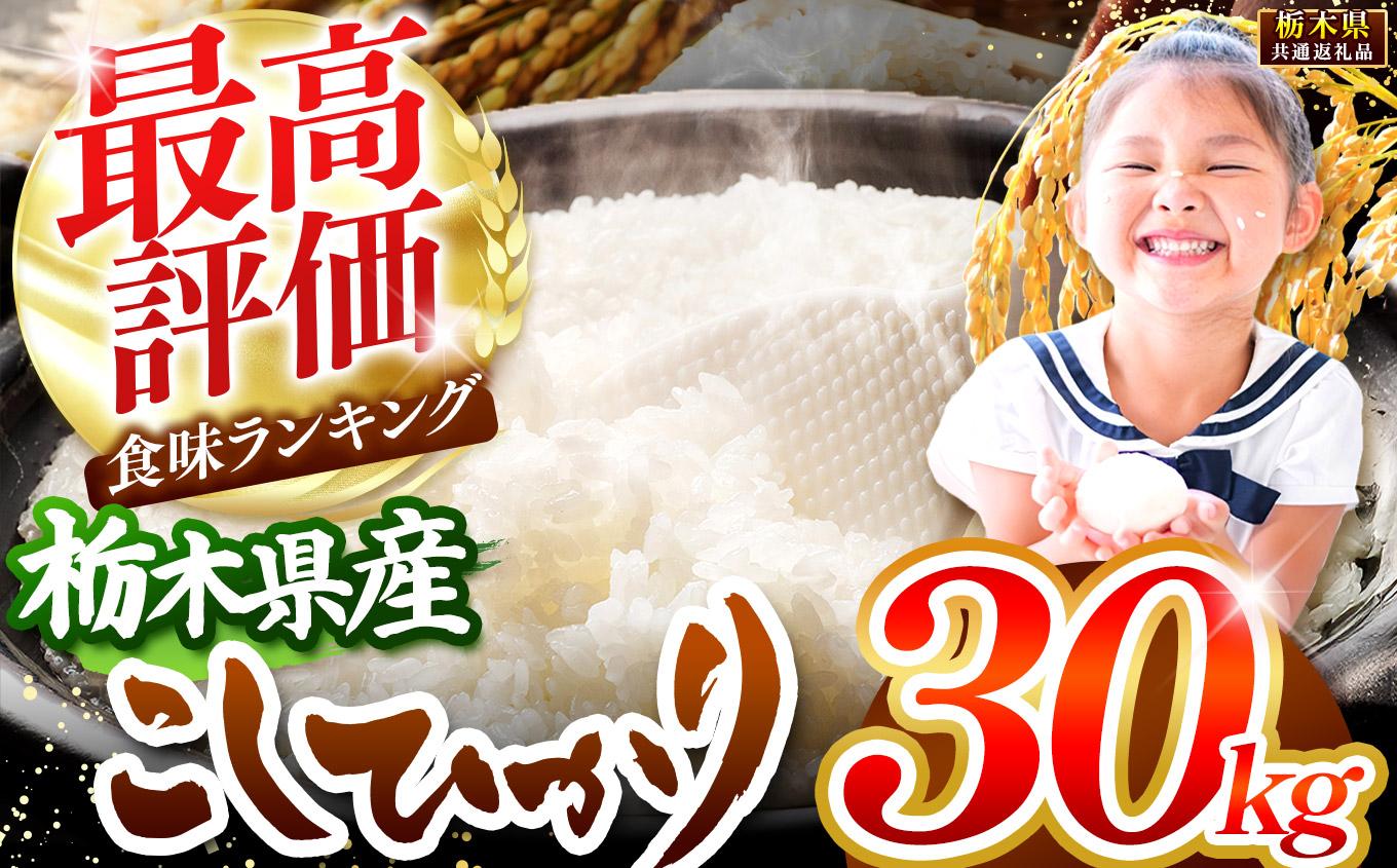 栃木県産コシヒカリ白米 30kg【栃木県共通返礼品】