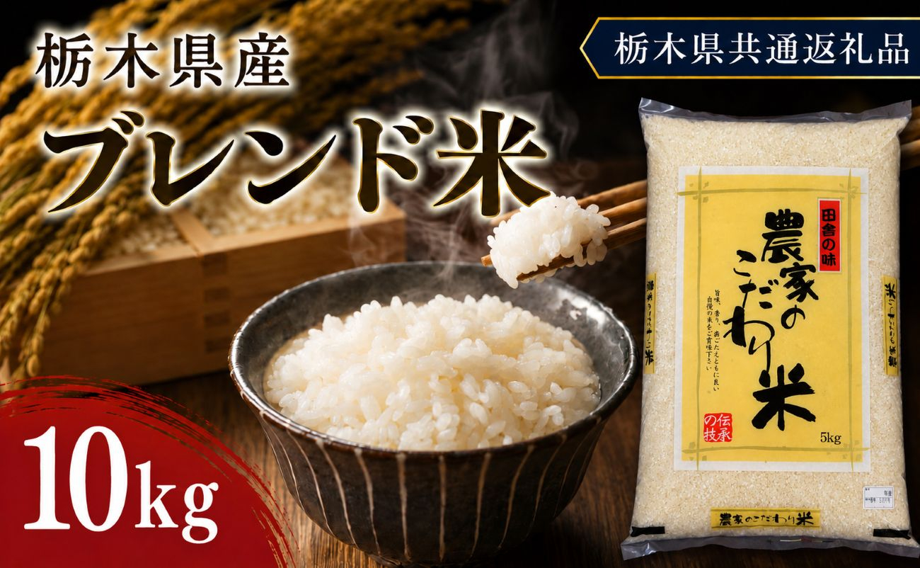 栃木県産 お米 白米 ブレンド米 10kg | 栃木県 矢板市　栃木県共通返礼品