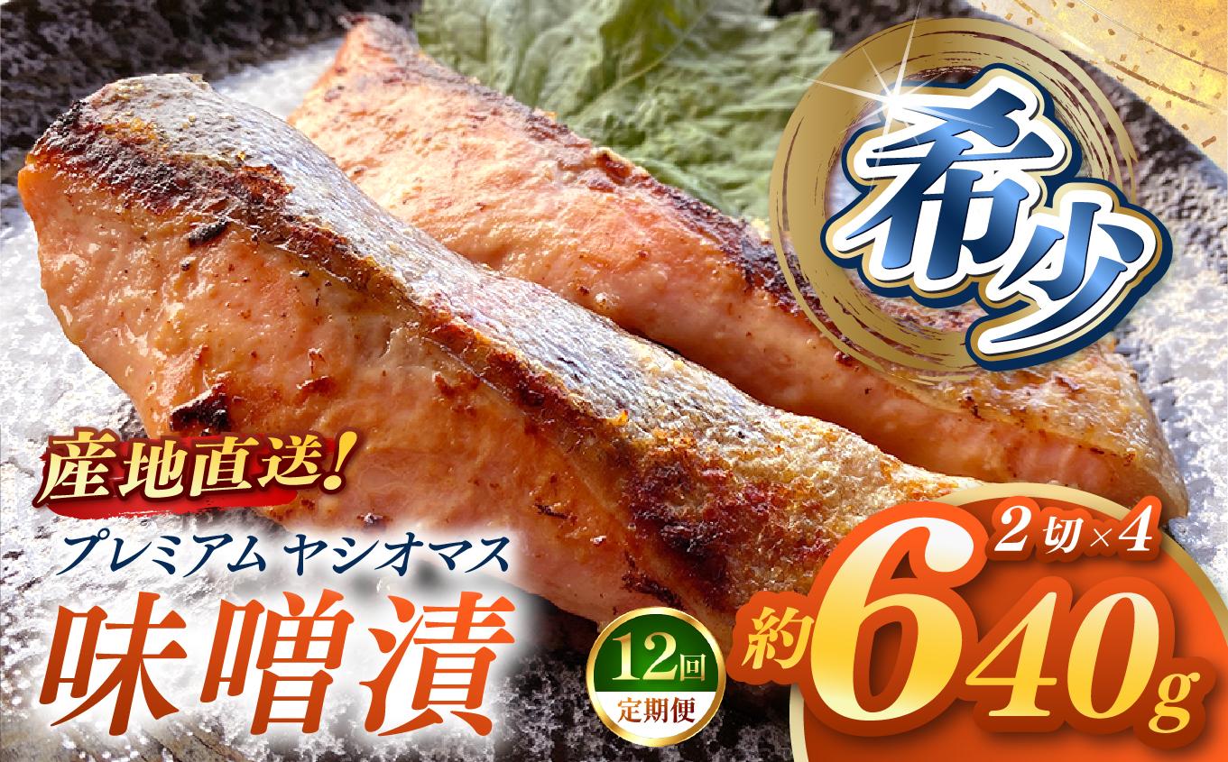 【定期便12回】産地直送栃木県のブランド魚「プレミアムヤシオマス」の味噌漬 2切入×4パック  [ 冷凍便 ] | 魚 ます 養殖 産地直送 栃木県 (毎月お届け）