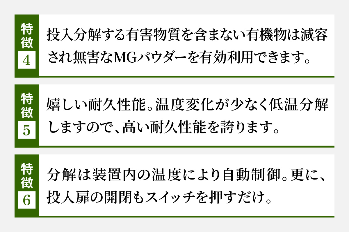 有機物磁気熱分解エネルギー変換装置「MG22Eh 5立米」オプションなし (事前の打ち合わせが必須となります。設置場所を確認させていただきます。) [0620]