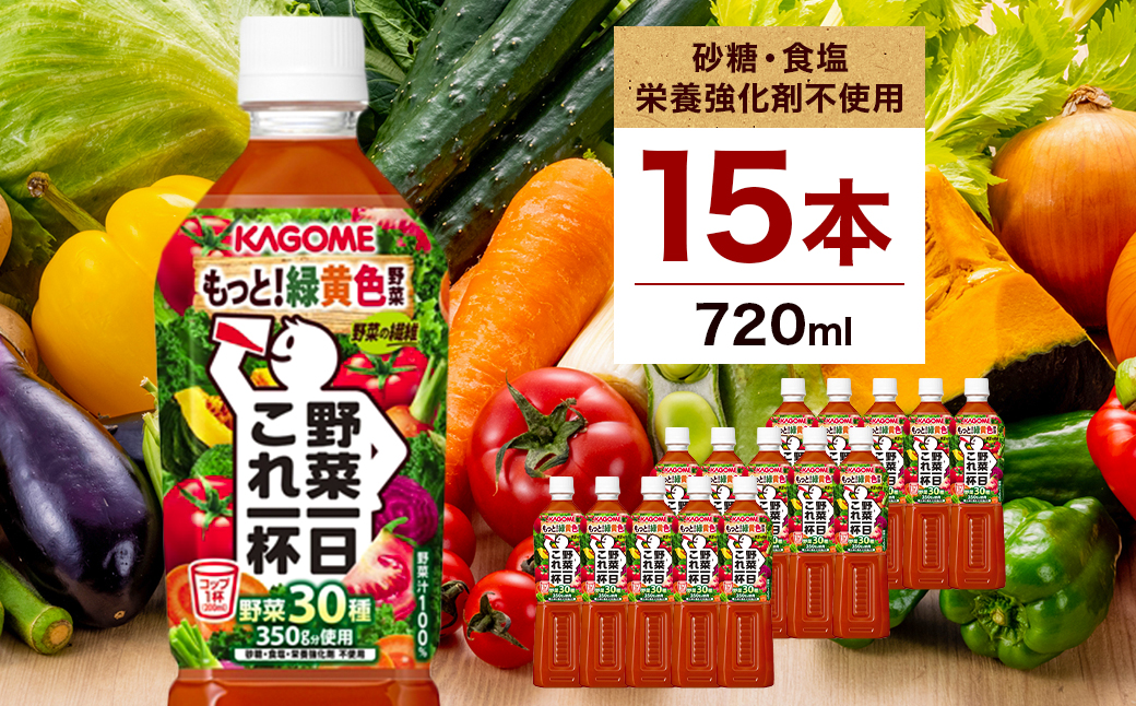カゴメ 野菜一日これ一杯 720mlPET×15本 ns001-032