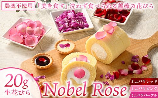 『美を食す』 Nobel Rose 生花びら 20g｜通年出荷 食用バラ 薔薇