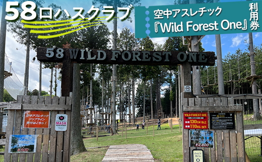 58ロハスクラブ　空中アスレチック『Wild Forest One』利用券