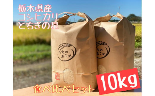栃木県産　コシヒカリ5kg・とちぎの星5kg【白米食べ比べセット】