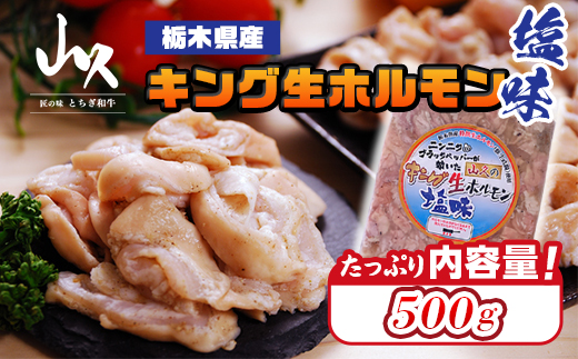 栃木県産キング生ホルモン塩味 500g