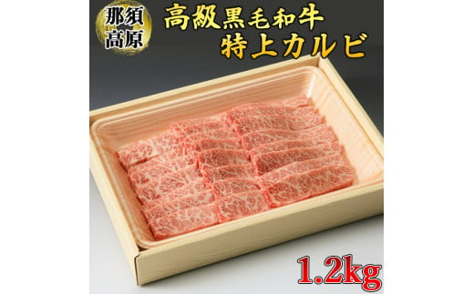 那須高原和牛特上カルビ1.2kg入  肉 牛肉 黒毛和牛 グルメ 栃木県 送料無料　※着日指定不可