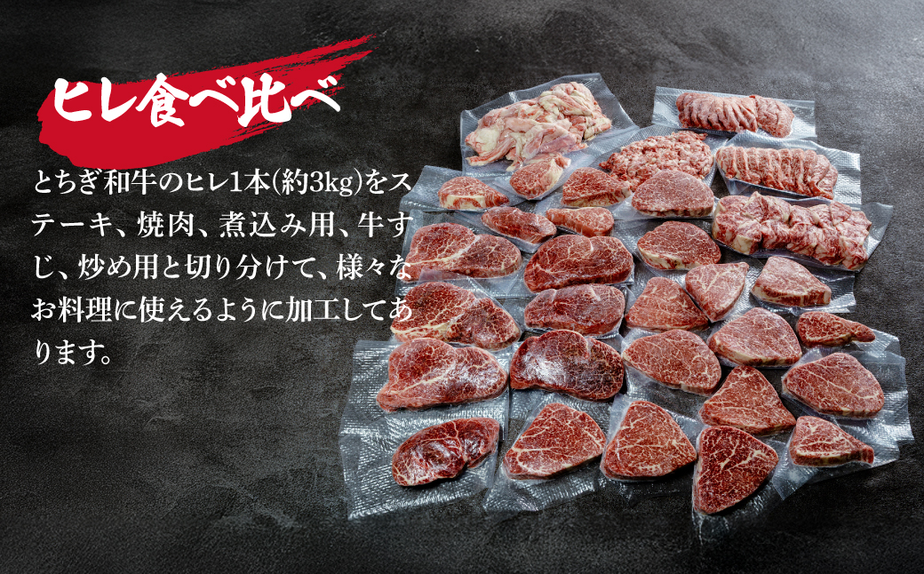 とちぎ和牛 シャトーブリアンを含むヒレまるごと1頭分 約3kg【栃木県共通返礼品】 | 牛肉 肉 お肉 ヒレ シャトーブリアン シャブリ ステーキ 焼肉 産地直送 国産 国産牛 和牛 赤身 霜降り 希少 旨味 旨み 熟成 急速冷凍 テクニカン テクニカン社 スキンパック 真空パック 真空包装 コトラミートカルチャ 栃木県 茂木町