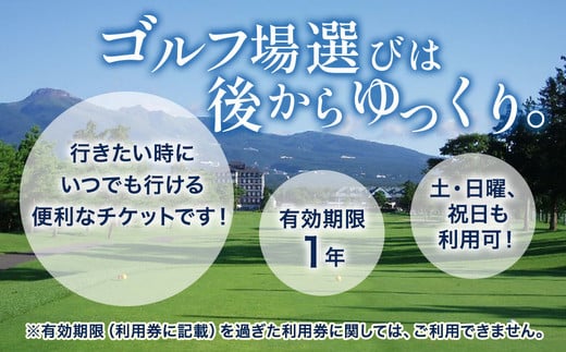 那須でゴルフを満喫！ゴルフ場利用券15,000円分｜ゴルフ ゴルフ場 利用券 チケット プレーチケット 体験 旅行 観光 プレー券 那須 栃木県那須町 那須町〔E-32〕 ※離島への配送不可