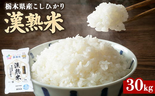 令和7年産 栃木県産コシヒカリ 「漢熟米」30kg（5kg×6袋） 〔P-418〕 ｜ 米 精米 お米 こめ 新米 単一米