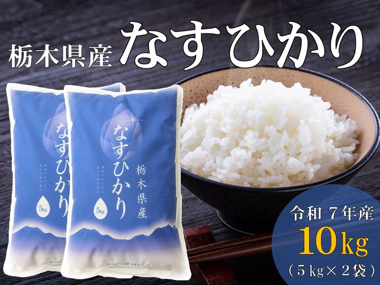 令和7年産 栃木県産 なすひかり 10kg JAなすの産地直送【大田原市・那須塩原市・那須町共通返礼品】〔P-393〕｜ 米 コメ こめ 白米 精米 新米 ※離島への配送不可