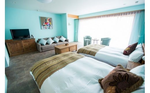 ペットと泊まる宿　CARO　FORESTA那須高原VOLPEテラスルームペア宿泊券（大人2名様1泊2食付き）〔I-8〕≪旅行 旅 ペット同伴可 自然 フレンチ コース≫