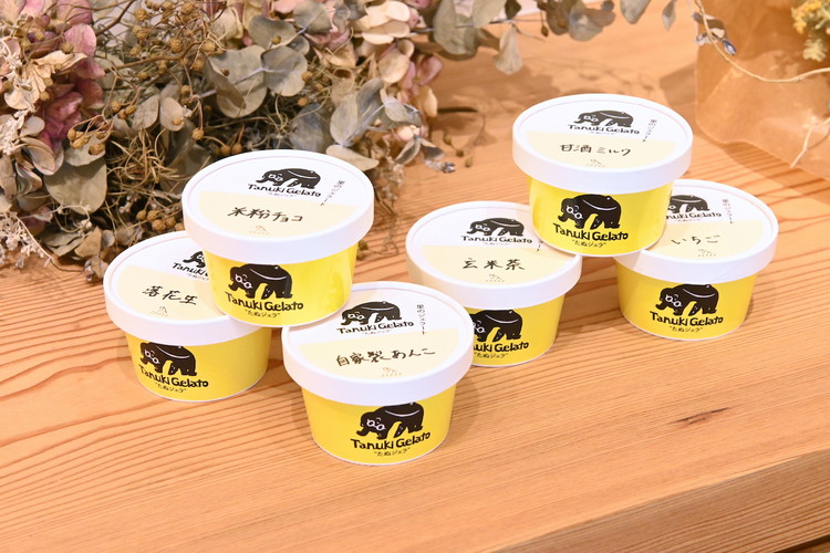那須町産米粉から生まれたクラフトジェラート『たぬジェラ』6個セット〔B-127〕 | 栃木県 那須町 ジェラート アイス 氷菓 ※沖縄・離島への配送不可