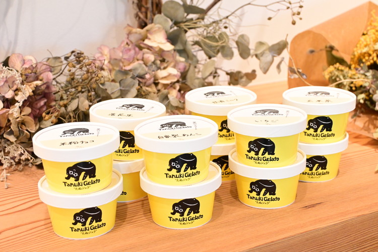 那須町産米粉から生まれたクラフトジェラート『たぬジェラ』12個セット〔C-83〕 | 栃木県 那須町 ジェラート アイス 氷菓 ※沖縄・離島への配送不可