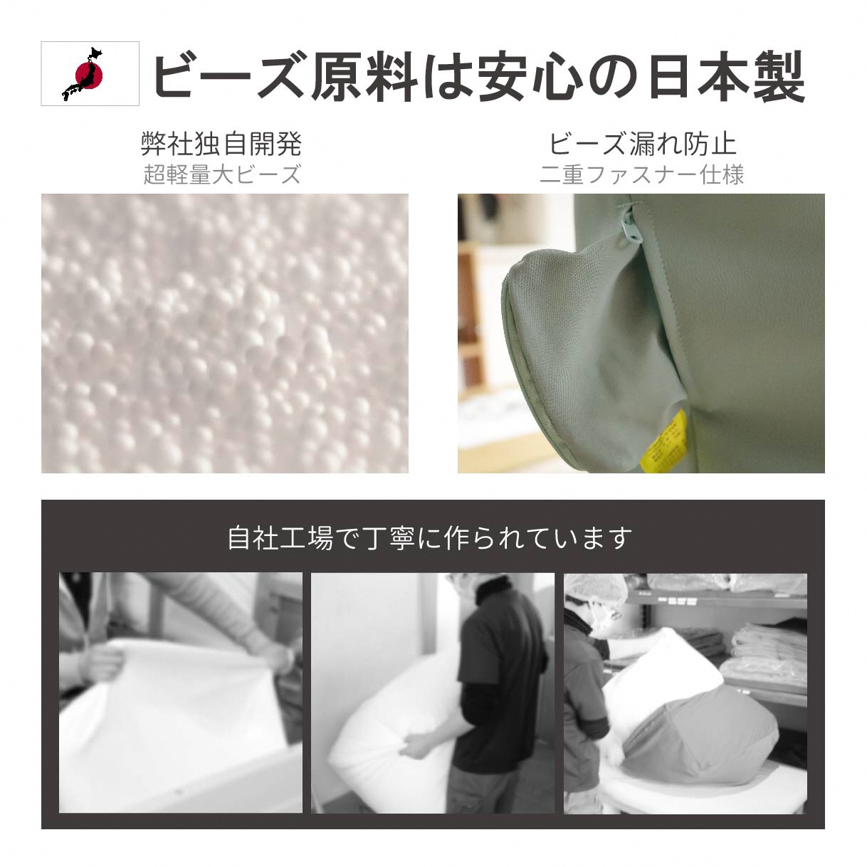 R4-30-4 ビーズクッション　とんがりソファータイプＬ【ネイビー】