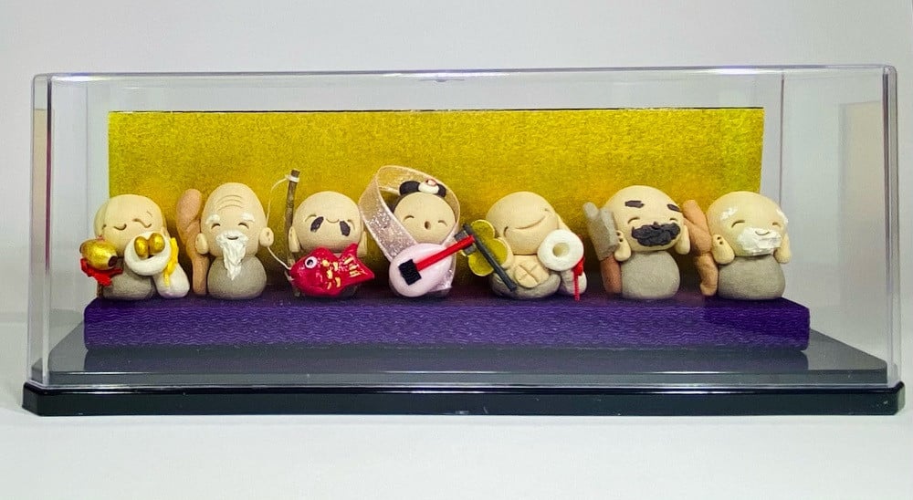 夢わらべっこ 七福神｜陶器 置物 縁起物 武将 癒し 手作り かわいい インテリア 飾り 工芸 個性 群馬県 前橋市
